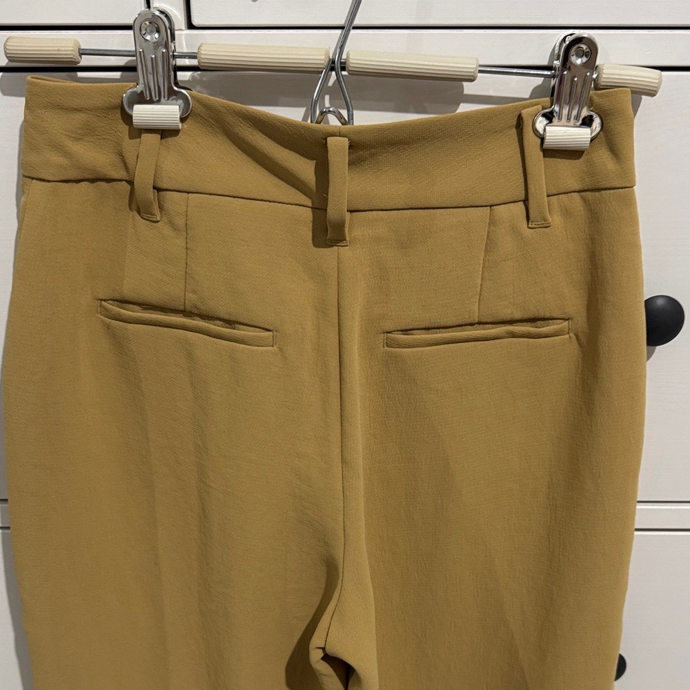 Aritzia Mustard Ankle Cropped Pants - Picture 4 of 8